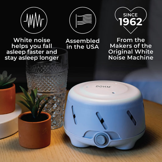 Marpac Dohm Uno White Noise Machine | real Fan Inside for Non-Looping White Noise | Sound Machine for Travel, Office privacy, Sleep Therapy | for Adults & baby | 101 Night Trial