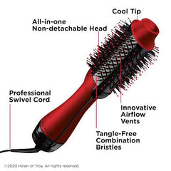 REVLON One-Step Volumizer Original 1.0 Hair Dryer and Hot Air Brush, Red - Zecoya