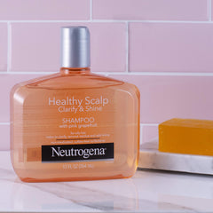 Neutrogena Exfoliating Healthy Scalp Clarify & Shine Shampoo for Oily Hair and Scalp, Anti-Residue Shampoo with Pink Grapefruit, pH-Balanced, Paraben & Phthalate-Free, Color-Safe, 354 ml.