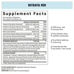 Nutrafol Men Hair Growth Supplement Clinically Effective for Visibly Thicker Hair and Scalp Coverage (1-Month Supply) - Zecoya