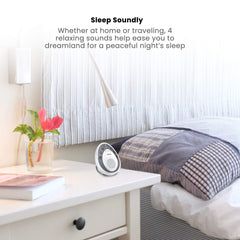 HoMedics White Noise Sound Machine | Portable Sleep Therapy for Home, Office, Baby & Travel | 4 Relaxing & Soothing Nature Sounds, Battery Operated, Auto-Off Timer