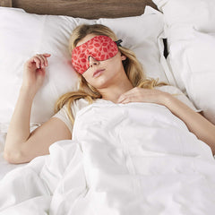 Bucky 40 Blinks No Pressure Printed Eye Mask for Travel & Sleep, Hibiscus Leaf, One Size