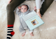 Pearhead Hello Handsome Baby Book, Blue