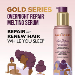 Pantene Gold Series From overnight repair Melting Serum with biotin and Kukui Nut Oil, 95 Milliliters