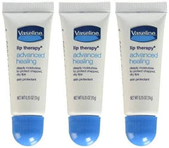 Vaseline Lip Therapy Advanced Petroleum Jelly, 3 Count