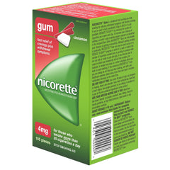 Nicorette Nicotine Gum, Quit Smoking and Smoking Cessation Aid, Cinnamon, 4mg, 105 pieces