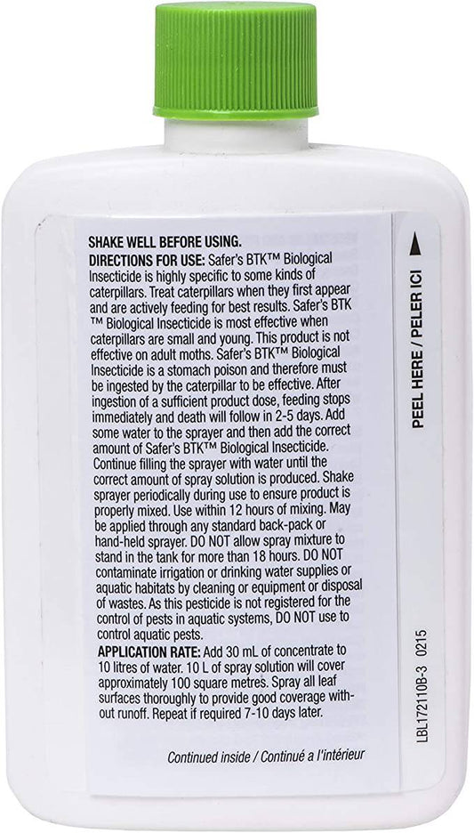 Safer's 17-2110CAN Safer's 17-2110CAN BTK Caterpillar Killer 100mL Concentrate - Zecoya