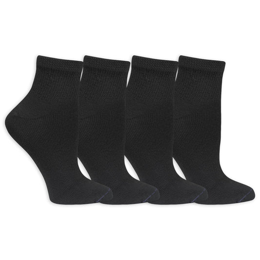 Dr. Scholl's Women's Diabetes & Circulator Socks - 4 & 6 Pair Packs - Non-binding Comfort and Moisture Management, Black 1, 8-12