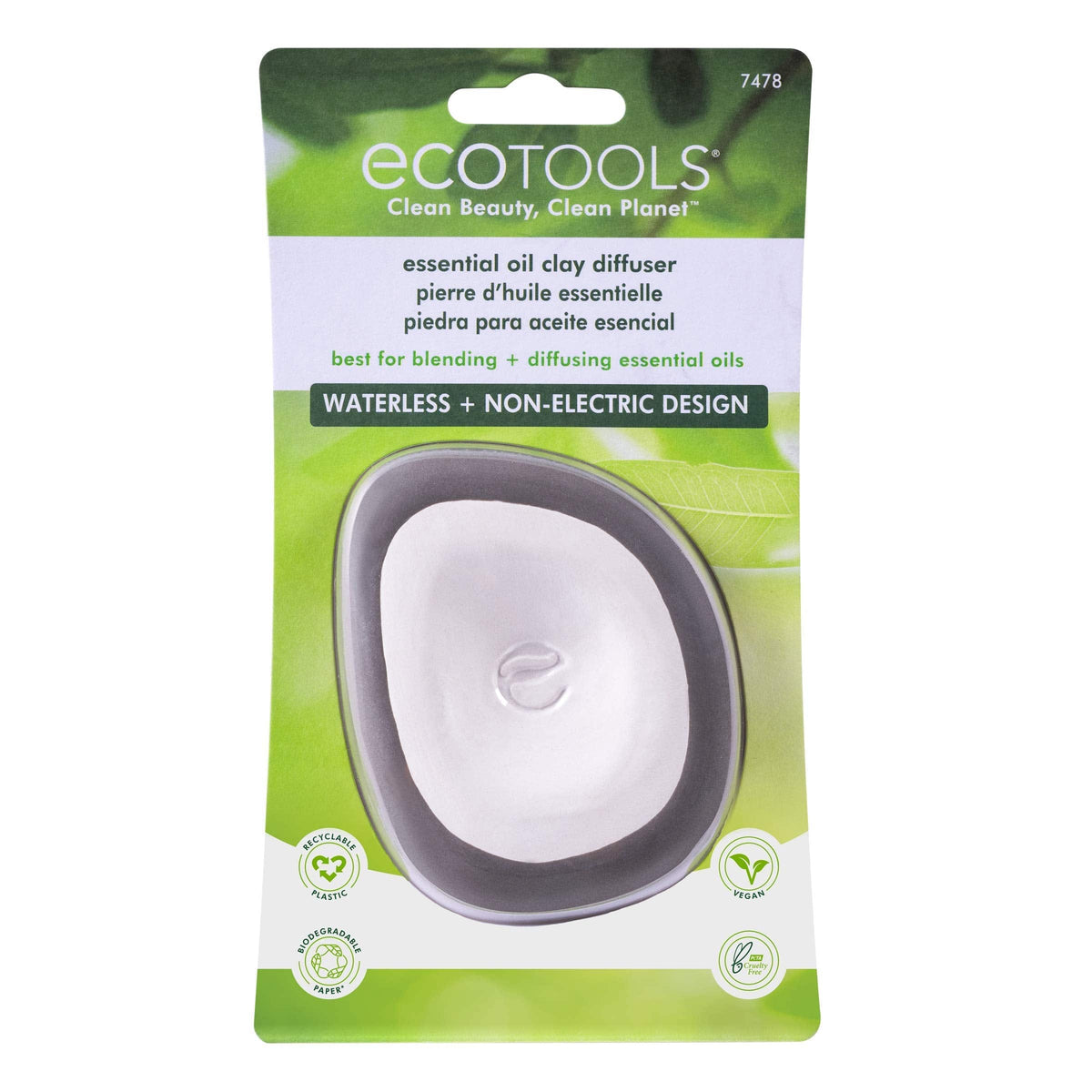 EcoTools Mini Clay Essential Oil Diffuser for Home Aromatherapy and Blending, 7478