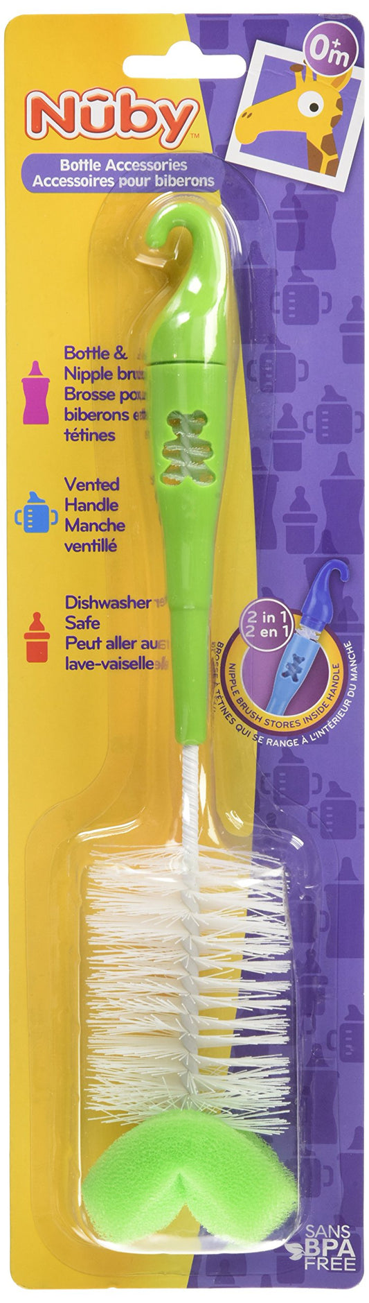 Nuby Deluxe Bottle and Nipple Brush Green