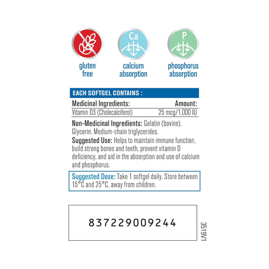 Progressive Vitamin D3, 1, 000 Iu, 180 Softgels 180 count