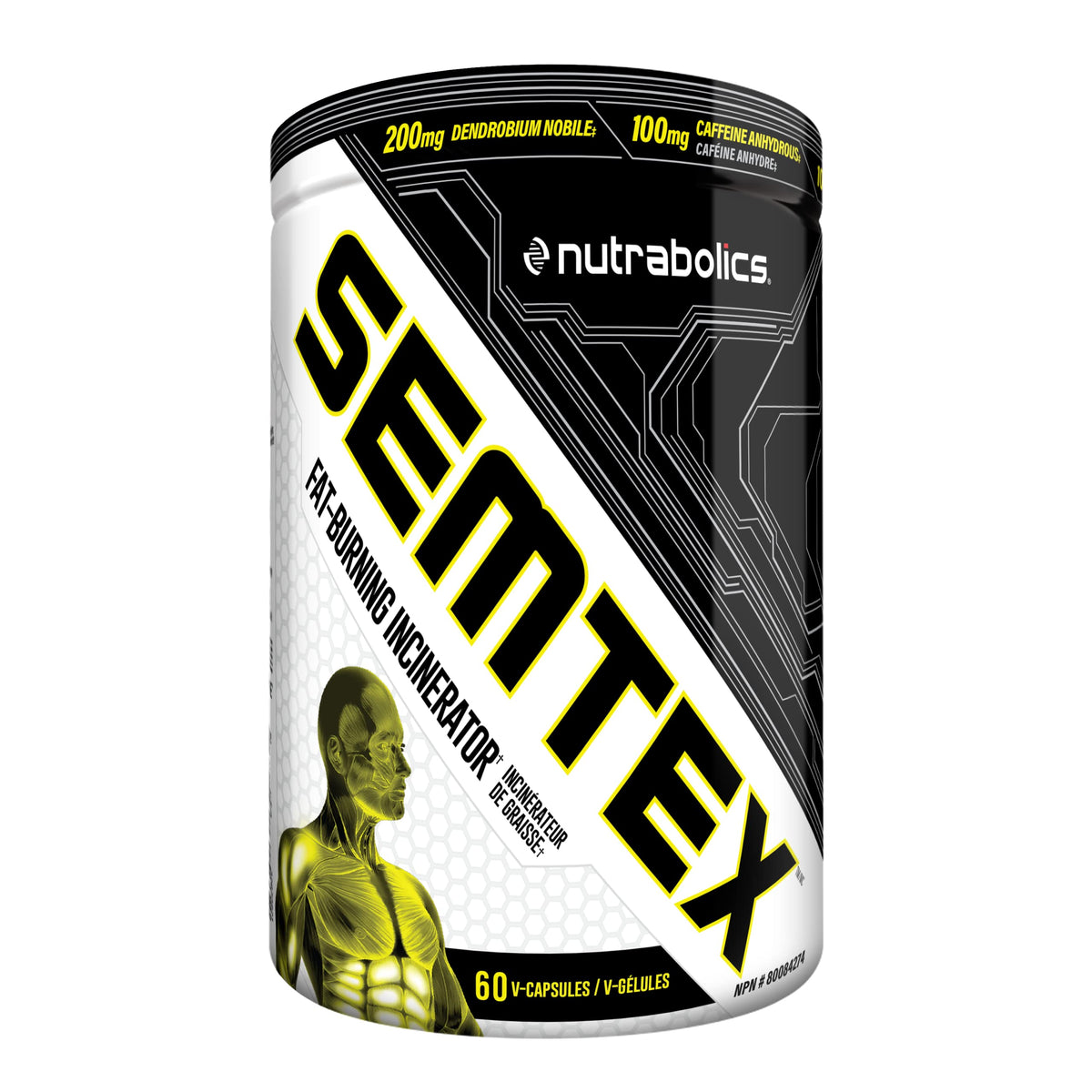 NUTRABOLICS Semtex 60 Caps - Weight Loss Supplement & Energy Booster, Strong Fat Burning Formula, Thermogenic Pre Workout,