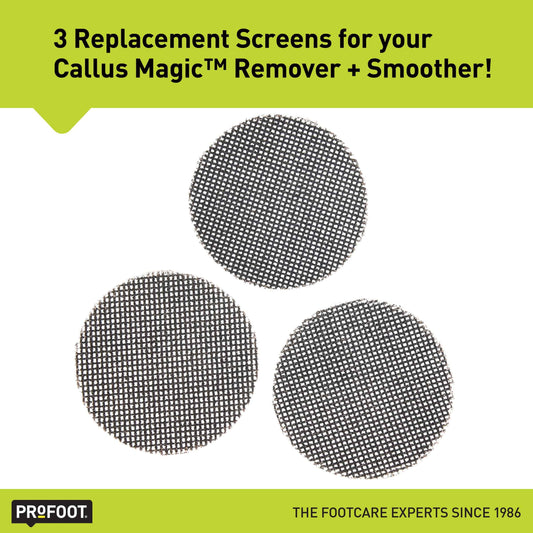 PROFOOT Heel Rescue Callus Magic™ Replacement Smoothing Screens, Contains 3 Replacement Smoothing Screens