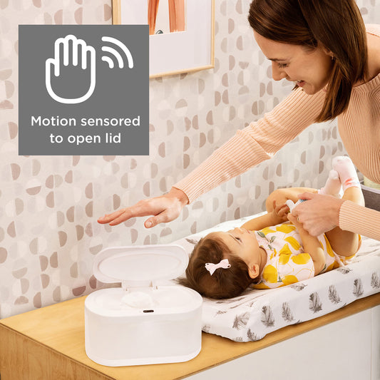 Munchkin Touch Free Baby Wipe Warmer with Nightlight & Motion Sensor, White