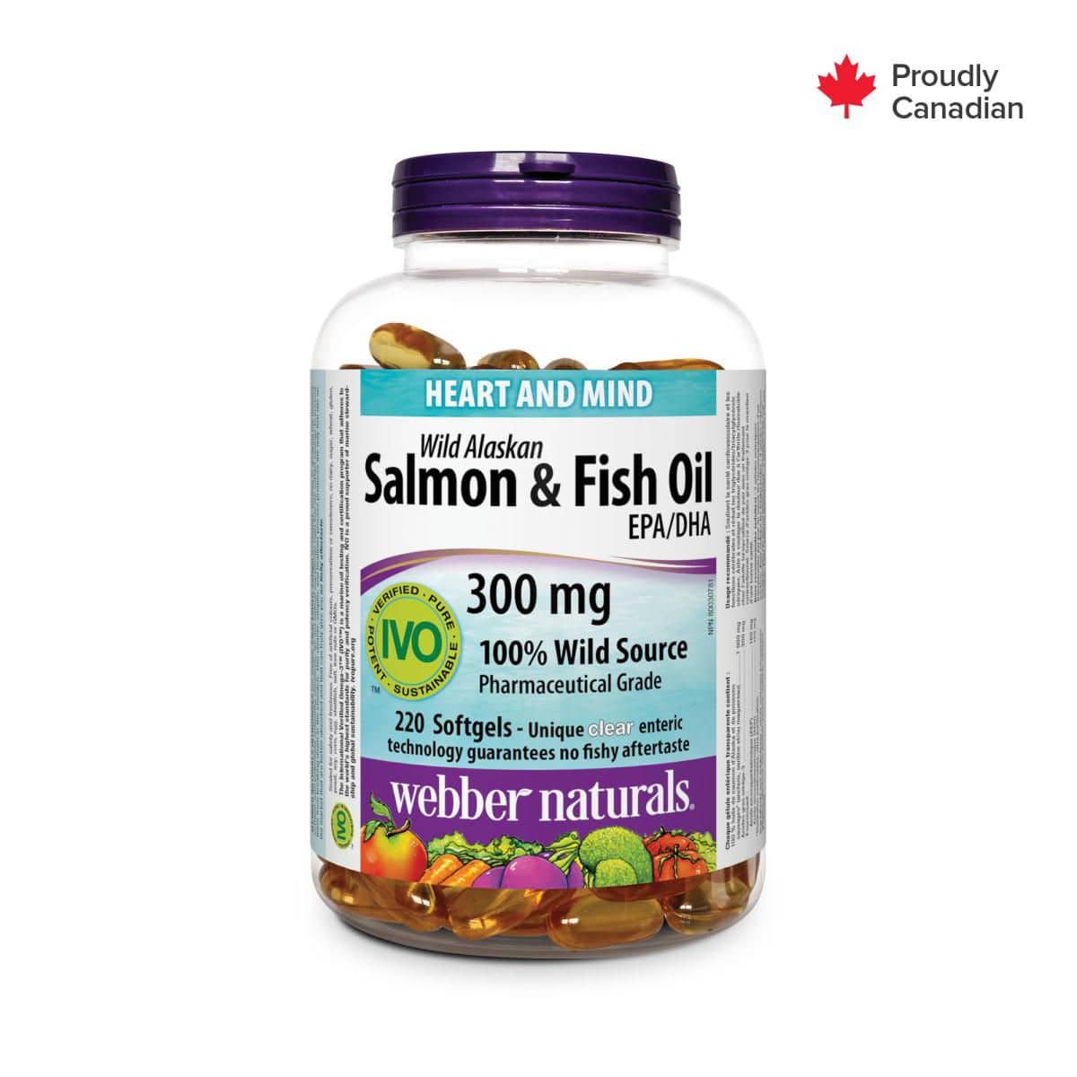 Webber Naturals® Wild Alaskan Salmon & Fish Oil, 300 mg EPA/DHA - Zecoya