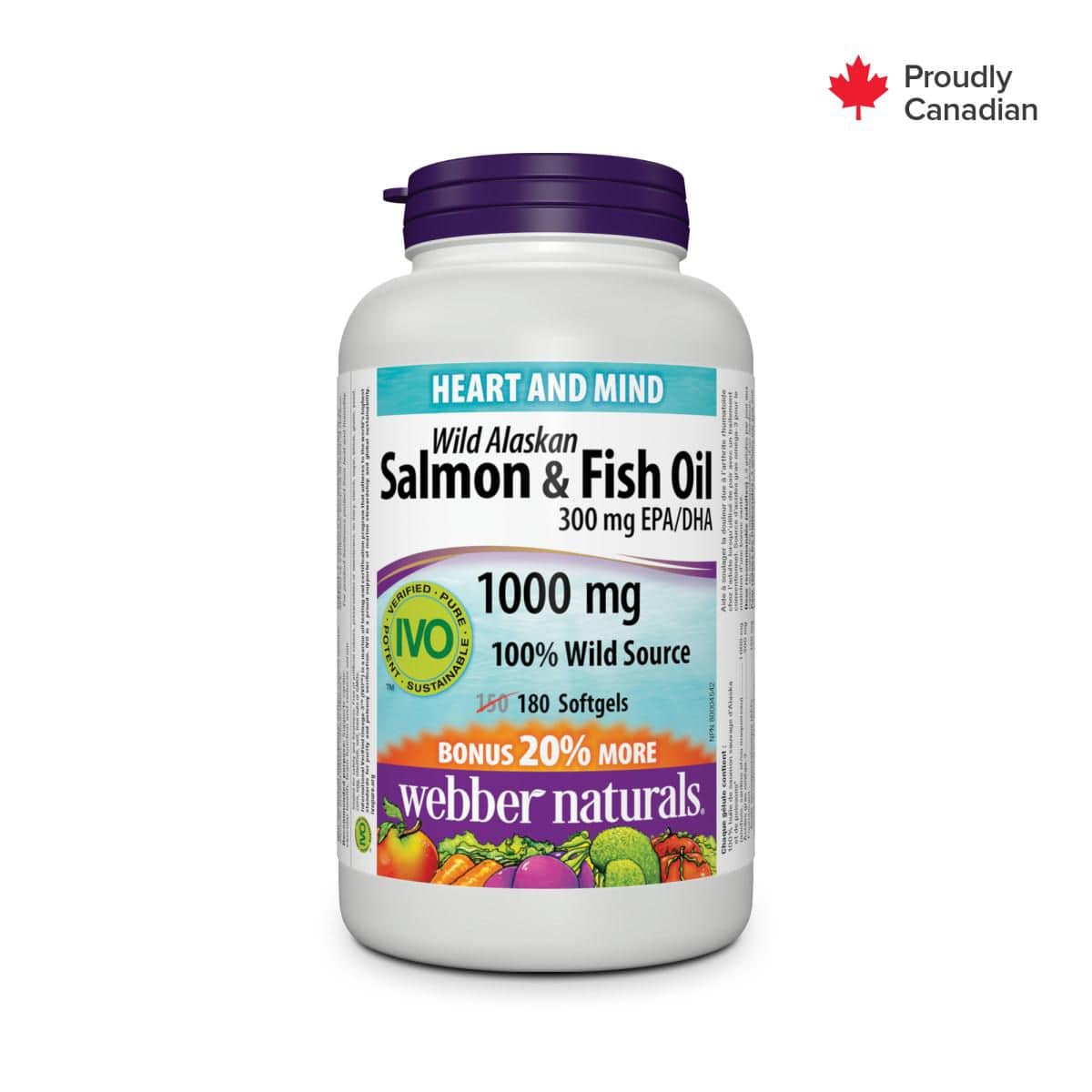 Webber Naturals® Wild Alaskan Salmon & Fish Oil, 1000 mg - Zecoya