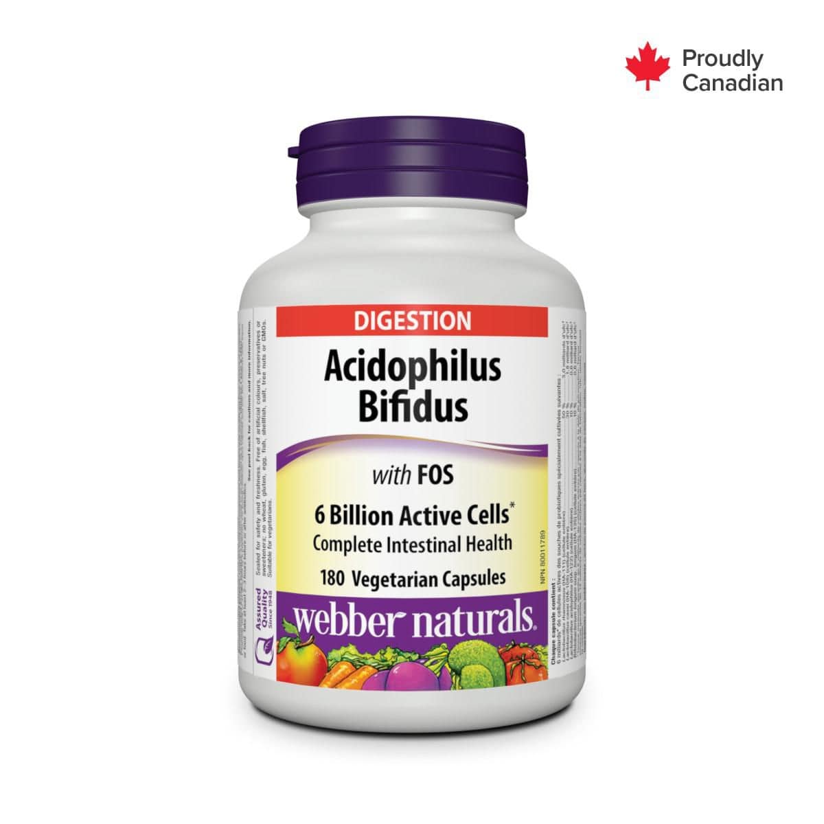 Webber Naturals® Acidophilus with Bifidus And Fos Capsules - Zecoya