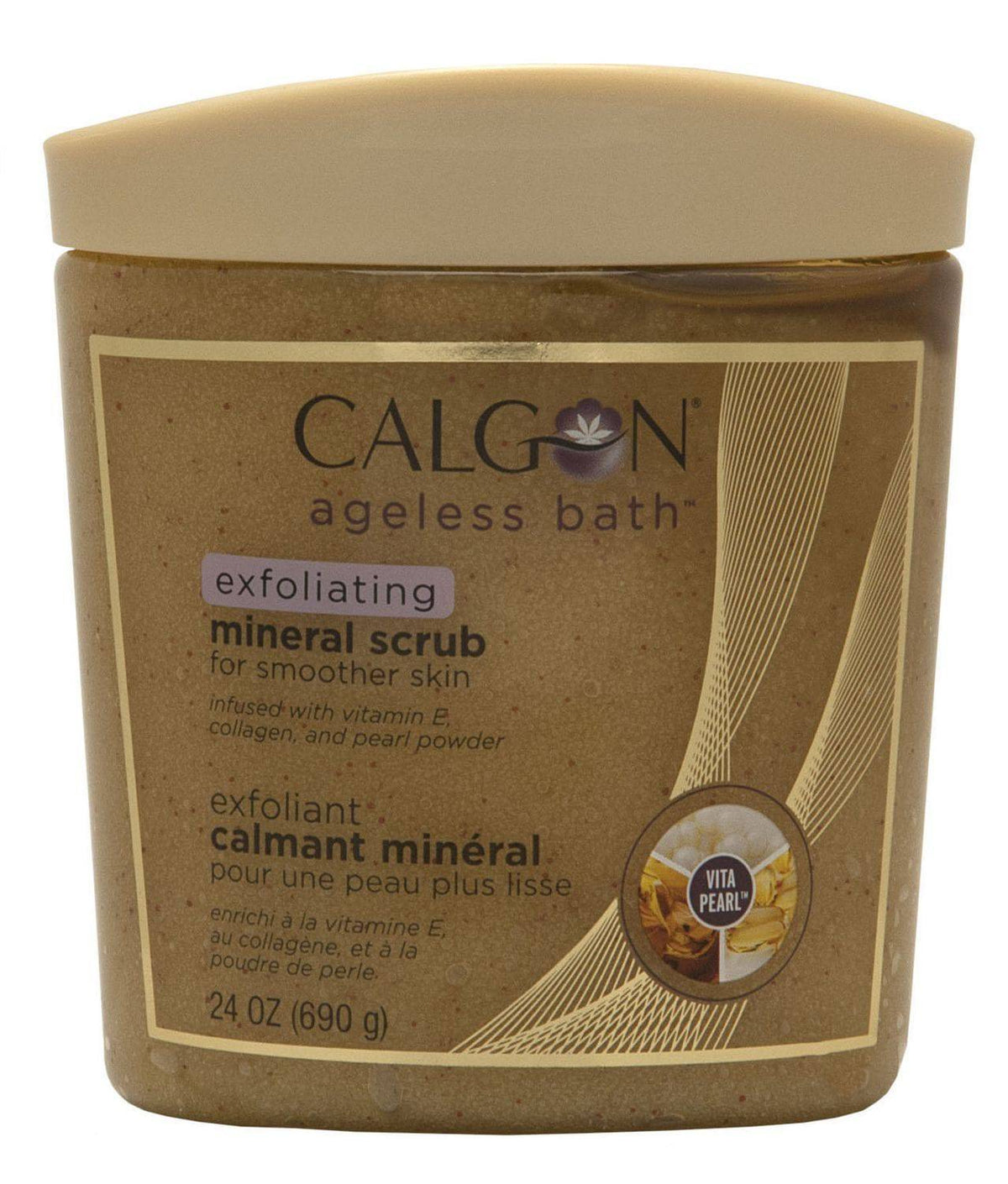 Calgon Ageless Bath Exfoliating Mineral Scrub for Smoother Skin - Zecoya