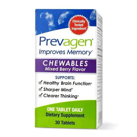 Prevagen Improves Memory - Regular Strength 10mg, 30 Chewables |Mixed Berry| with Apoaequorin & Vitamin D