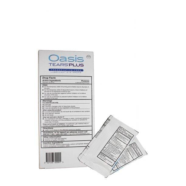 Oasis Tears Preservative-Free Lubricant Eye Drops 40 Vials - Zecoya