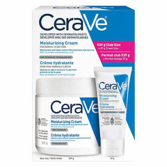 CeraVe Moisturizing Cream | Daily Face, Body & Hands Moisturizer for Dry Skin With Hyaluronic Acid and Ceramides for Women and Men. Sensitive skin, Oil-free, Non-comedogenic, Fragrance-Free, 539g +57g refill 2-pack