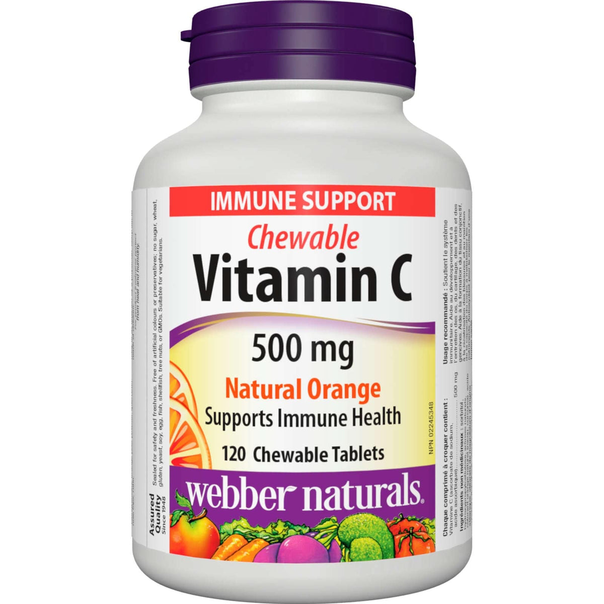 Vitamin C, 500mg Chewable Orange - Zecoya