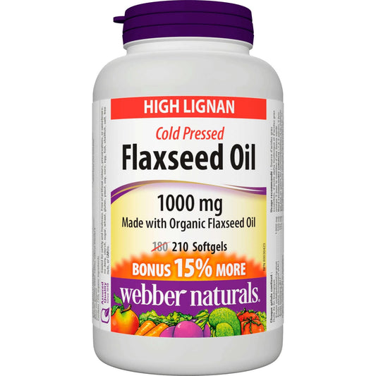 Flaxseed Oil 1000 mg Cold Pressed - Zecoya