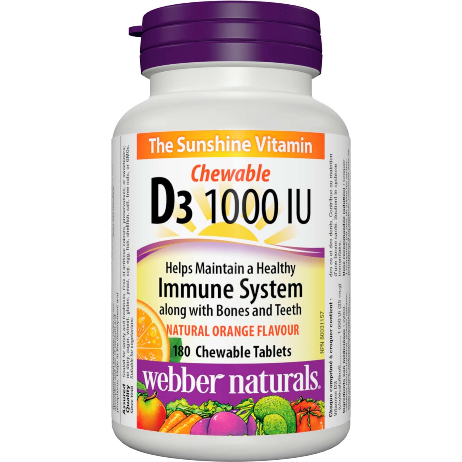 Vitamin D3 1000 IU Chewable Tablets - Zecoya